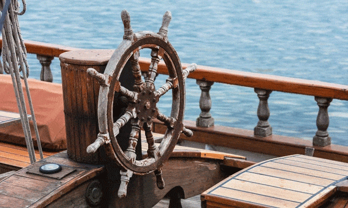 what is the steering wheel on a ship called