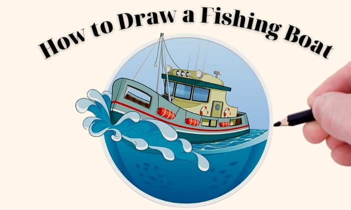 how to draw a fishing boat