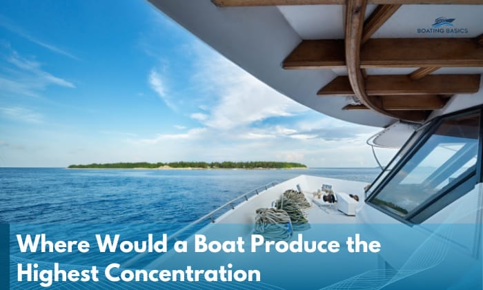 where would a boat produce the highest -concentration