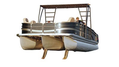 Triple-tube-pontoon-boats