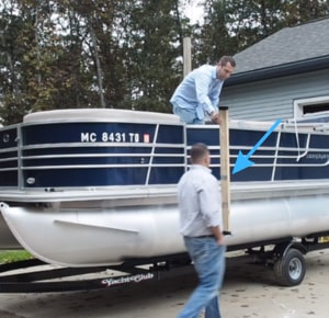 Step-2-to-shrink-wrap-a-pontoon-boat